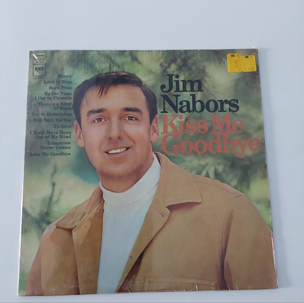NMint Jim Nabors Kiss Me Goodbye LP 1968 Columbia Easy Listening Pop Vinyl 33rpm